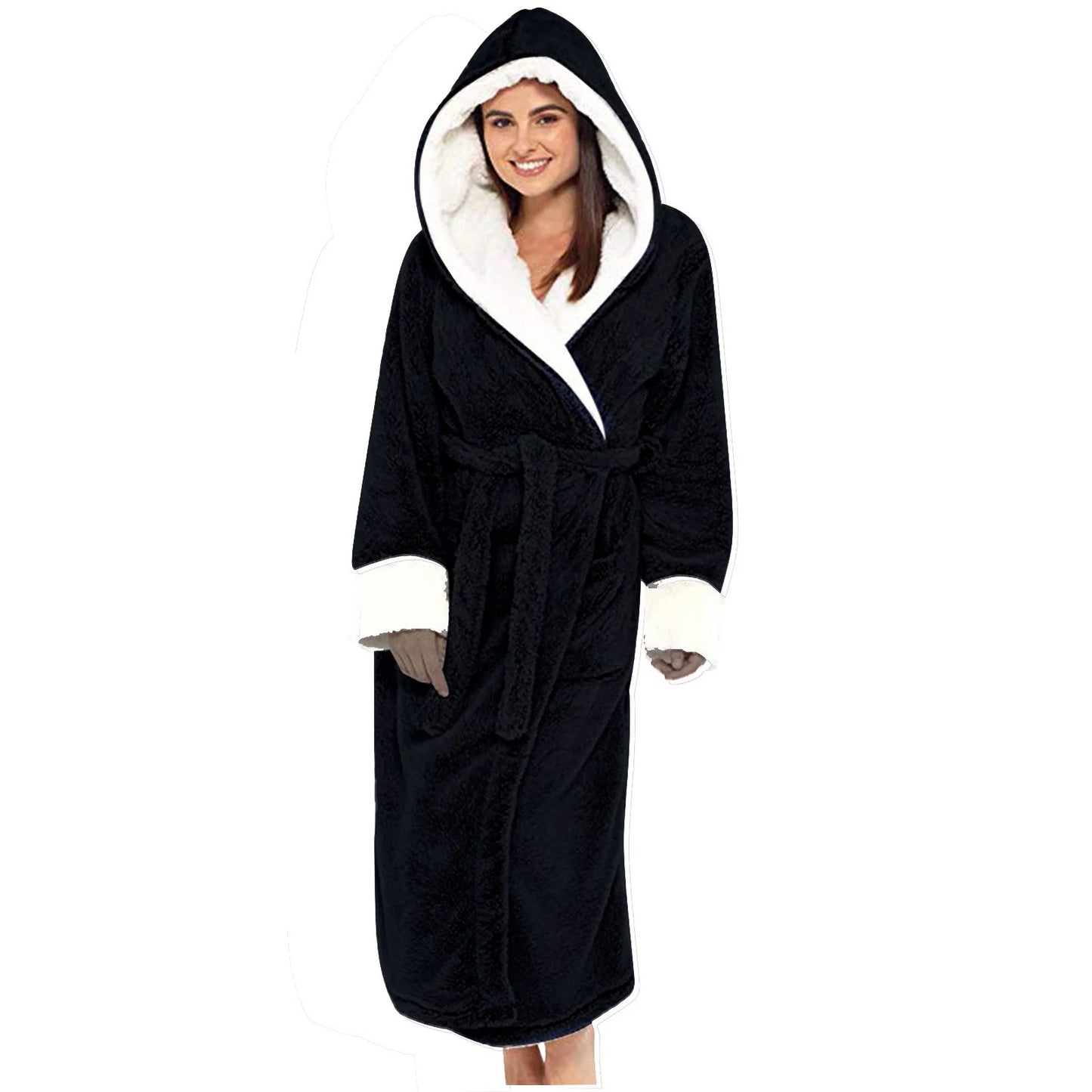 Evi™ | Zacht Omhullende Fleece Badjas met Capuchon