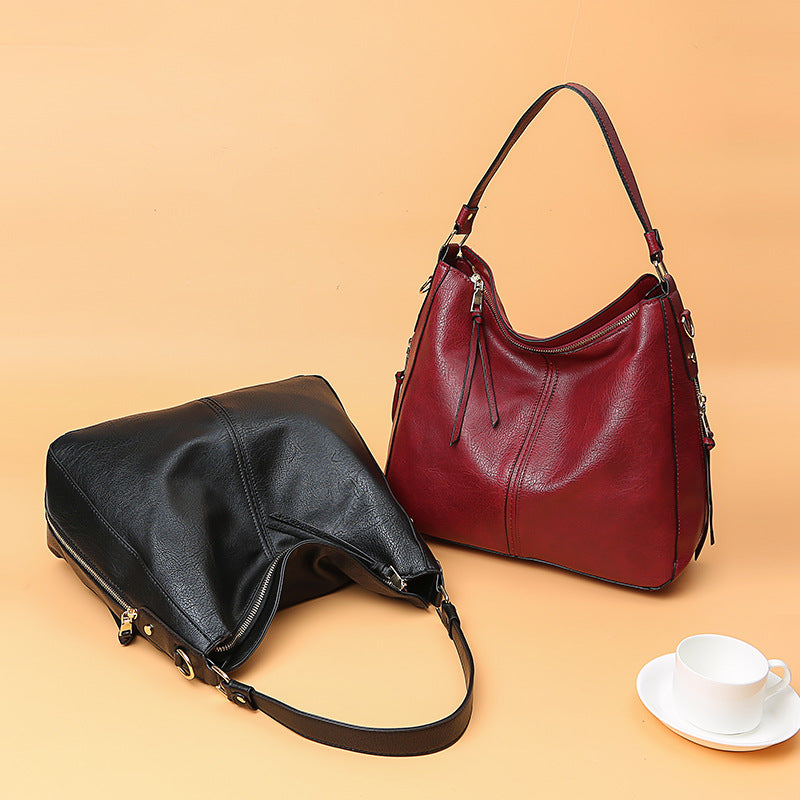 Monique™ | Vintage Leren Schoudertas