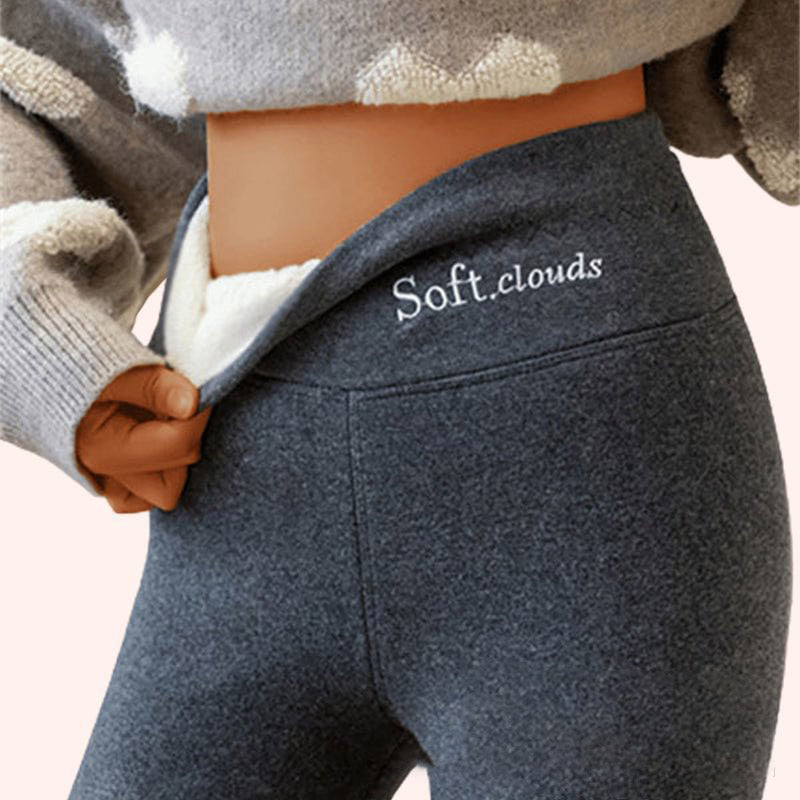 Women'S Outer High Waist Hip Lift Leggings Fleece-Lined Shark Pants