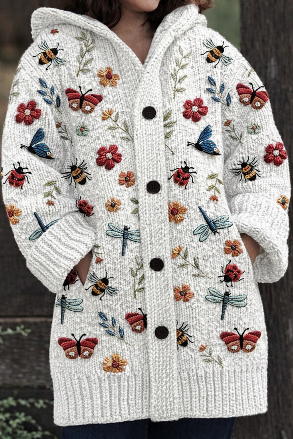 May™ | Zachte Retro Animal Art Flanellen Cardigan