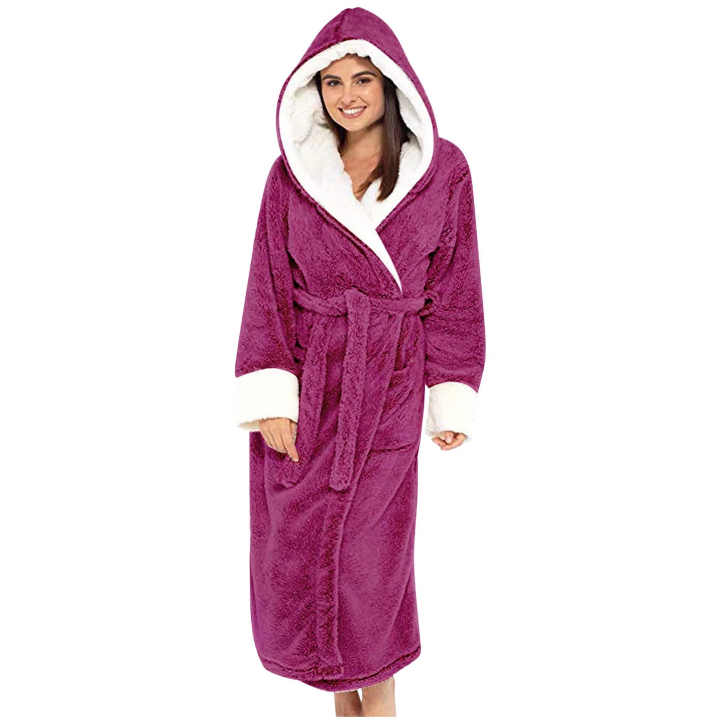 Evi™ | Zacht Omhullende Fleece Badjas met Capuchon