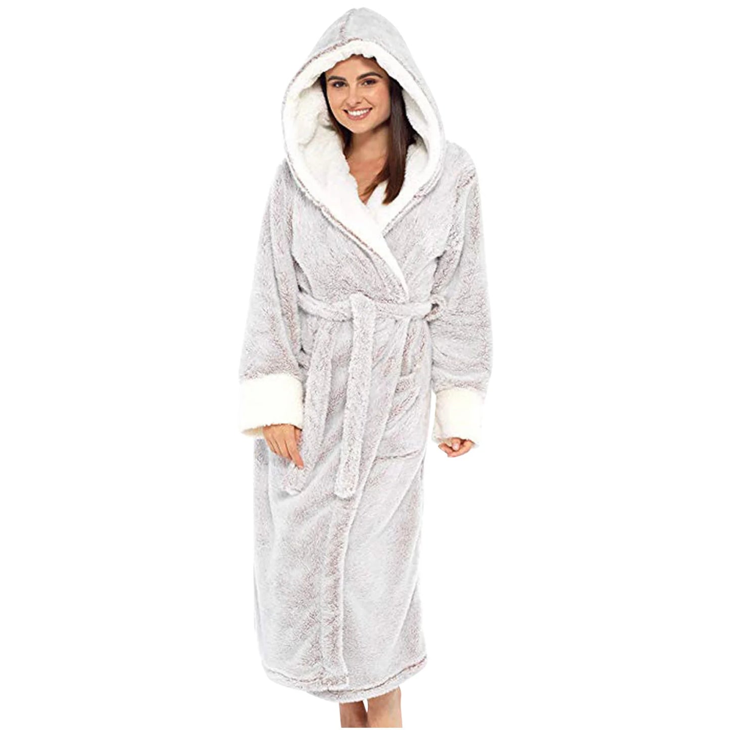 Evi™ | Zacht Omhullende Fleece Badjas met Capuchon