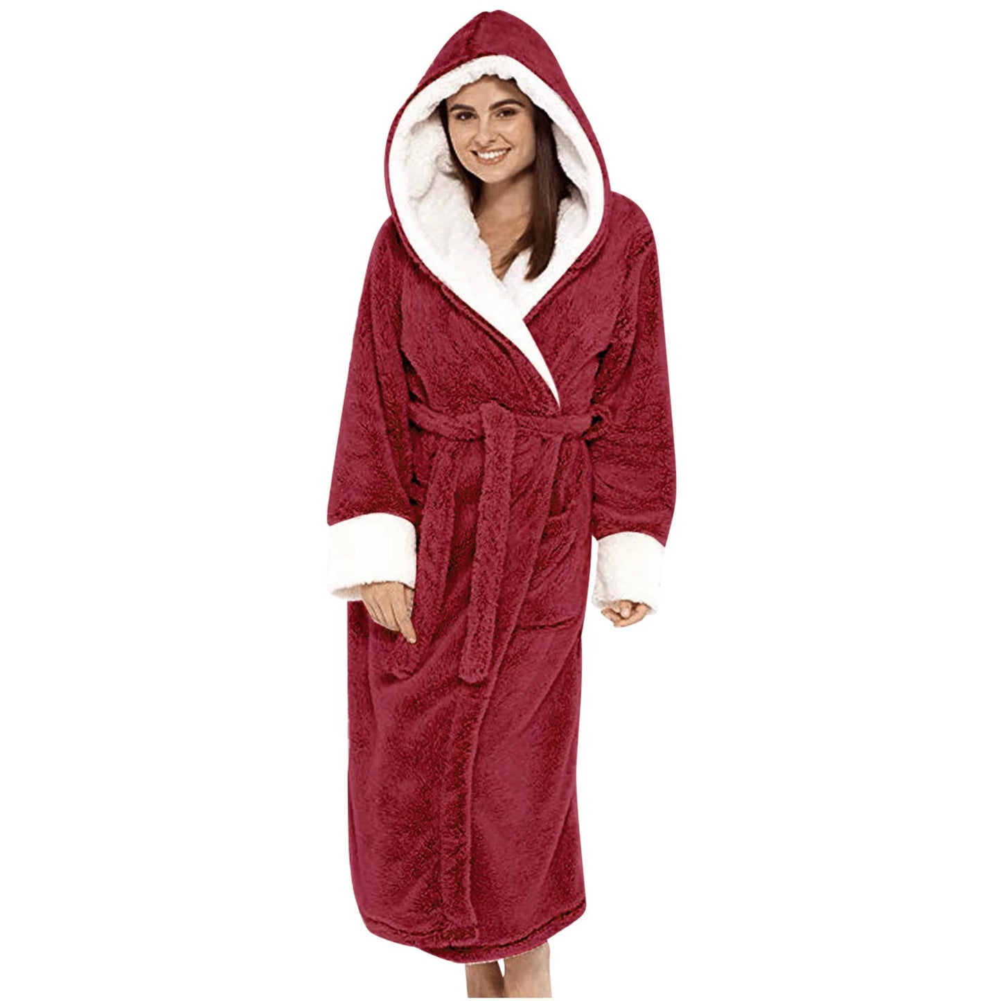 Evi™ | Zacht Omhullende Fleece Badjas met Capuchon