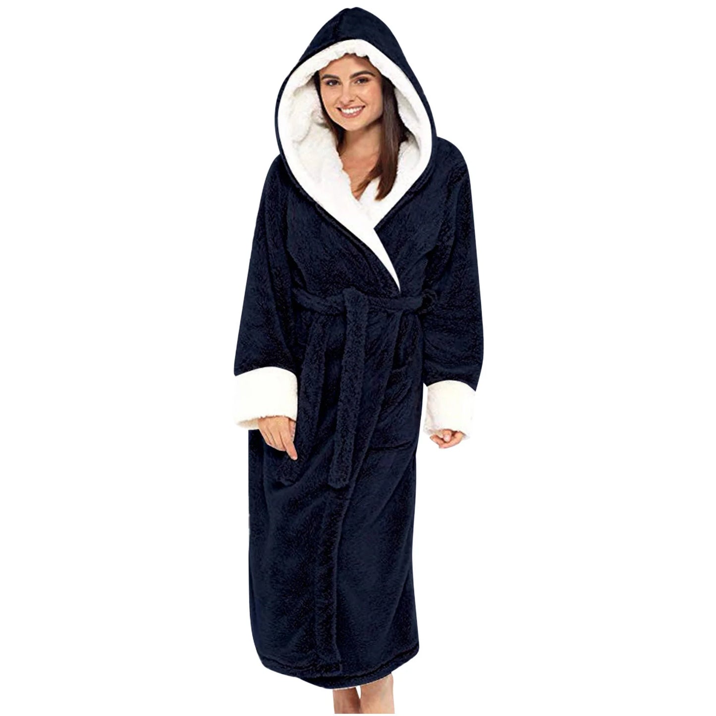 Evi™ | Zacht Omhullende Fleece Badjas met Capuchon