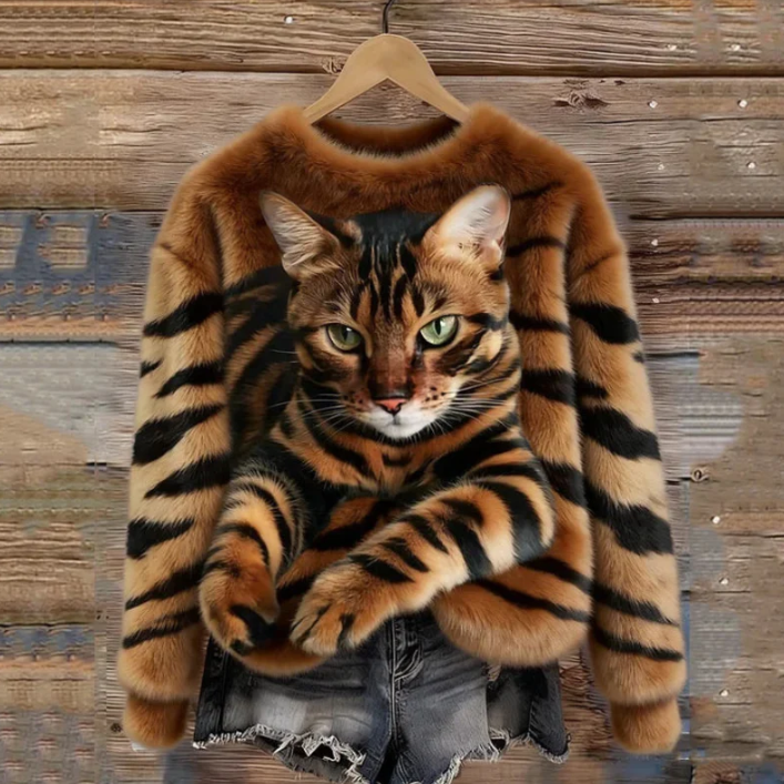 Niva™ — Zacht Gebreide Katten Sweater