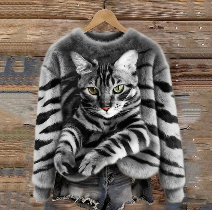 Niva™ — Zacht Gebreide Katten Sweater