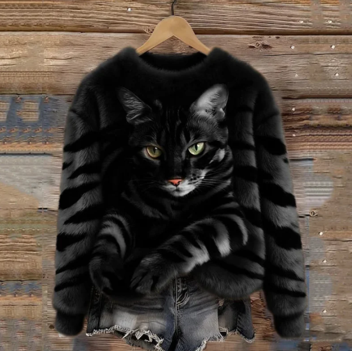 Niva™ — Zacht Gebreide Katten Sweater
