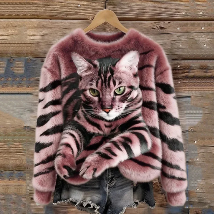 Niva™ — Zacht Gebreide Katten Sweater