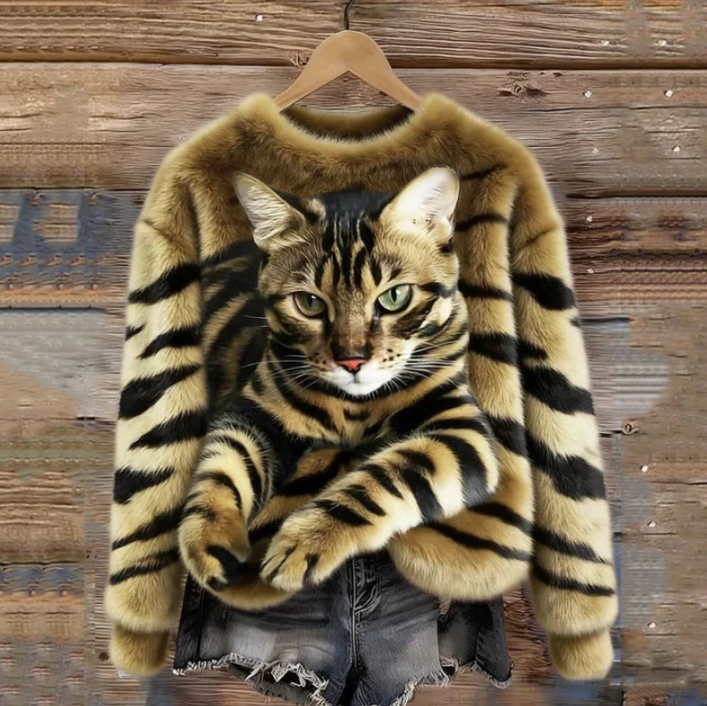 Niva™ — Zacht Gebreide Katten Sweater