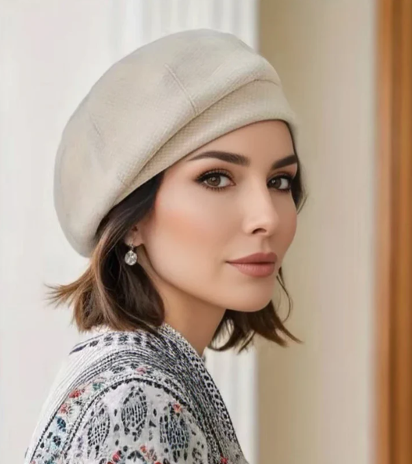 Nia™ | Zacht-stijlvolle Parijse baret met tijdloze elegantie