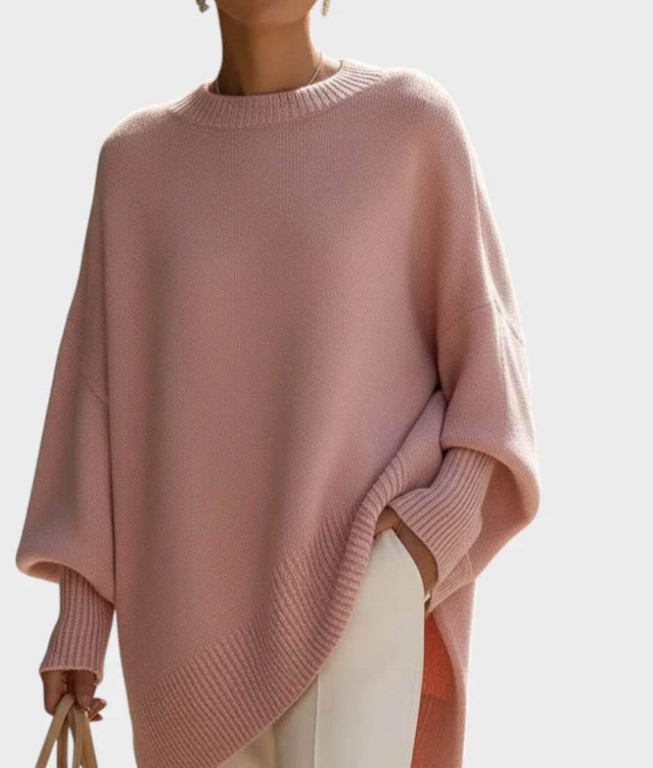 Thick round Neck Women'S Loose All-Matching Knitted Pullover Sweater